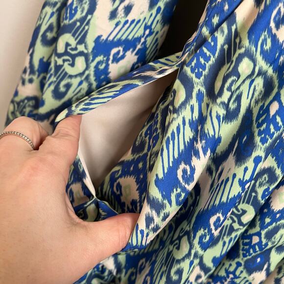 Georgie Long Sleeve Ballon Sleeve Front Tie Boho Mini Dress Size X-Small - Picture 11 of 11